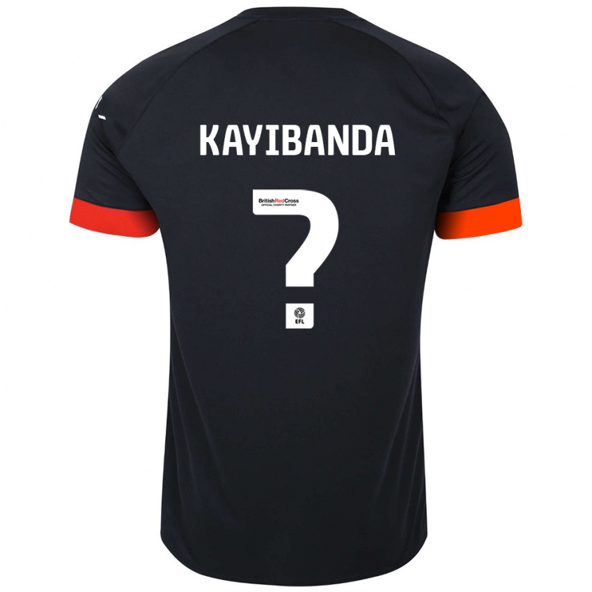 Niño Camiseta Claude Kayibanda #0 Negro Naranja 2ª Equipación 2024/25 La Camisa