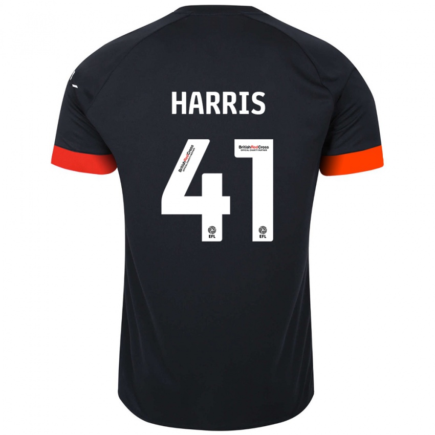 Niño Camiseta Taylan Harris #41 Negro Naranja 2ª Equipación 2024/25 La Camisa