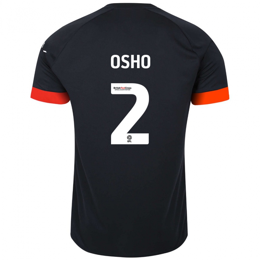 Niño Camiseta Gabriel Osho #2 Negro Naranja 2ª Equipación 2024/25 La Camisa