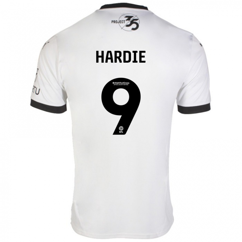 Niño Camiseta Ryan Hardie #9 Blanco Negro 2ª Equipación 2024/25 La Camisa