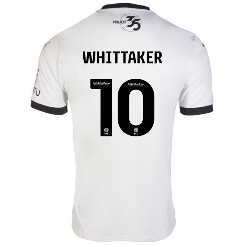 Niño Camiseta Morgan Whittaker #10 Blanco Negro 2ª Equipación 2024/25 La Camisa