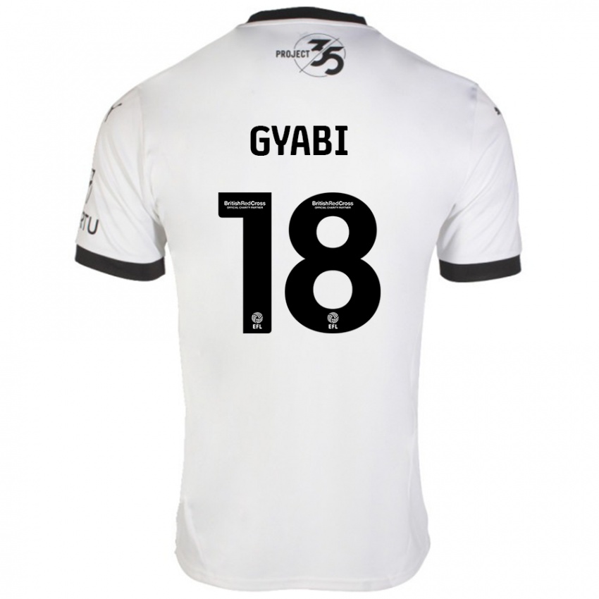 Niño Camiseta Darko Gyabi #18 Blanco Negro 2ª Equipación 2024/25 La Camisa