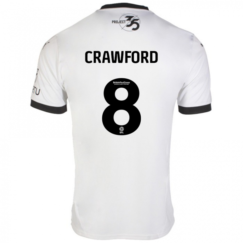 Niño Camiseta Imy Crawford #8 Blanco Negro 2ª Equipación 2024/25 La Camisa