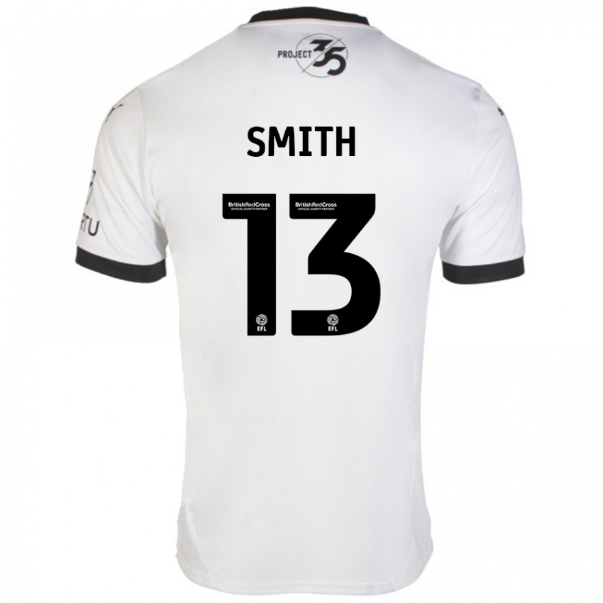 Niño Camiseta Grace Smith #13 Blanco Negro 2ª Equipación 2024/25 La Camisa