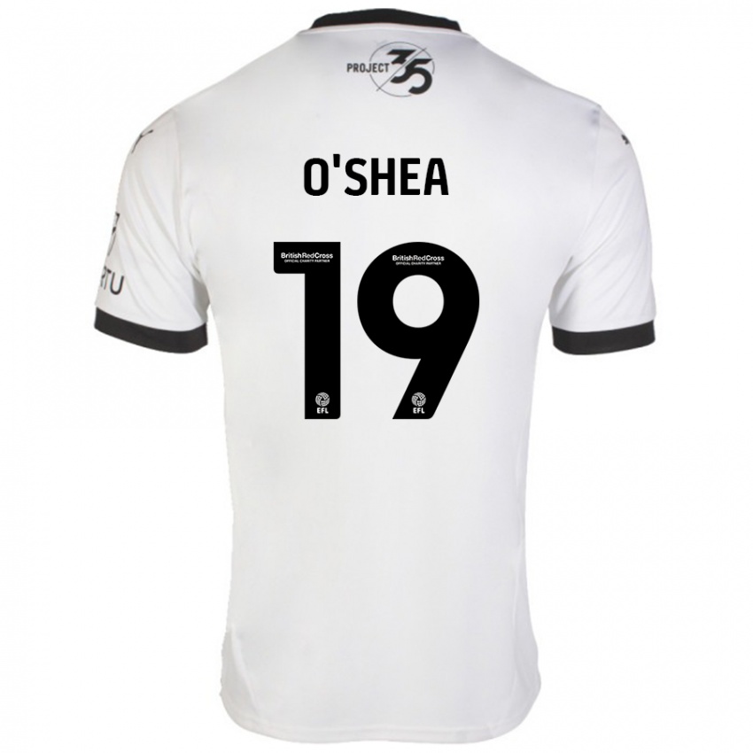 Niño Camiseta Erin O'shea #19 Blanco Negro 2ª Equipación 2024/25 La Camisa