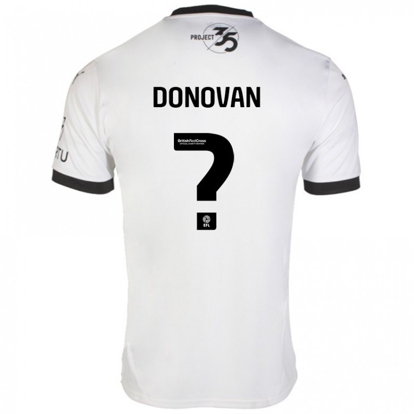 Niño Camiseta Henry Donovan #0 Blanco Negro 2ª Equipación 2024/25 La Camisa