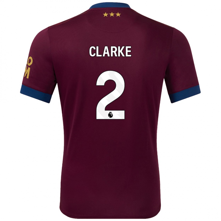 Niño Camiseta Harry Clarke #2 Marrón 2ª Equipación 2024/25 La Camisa