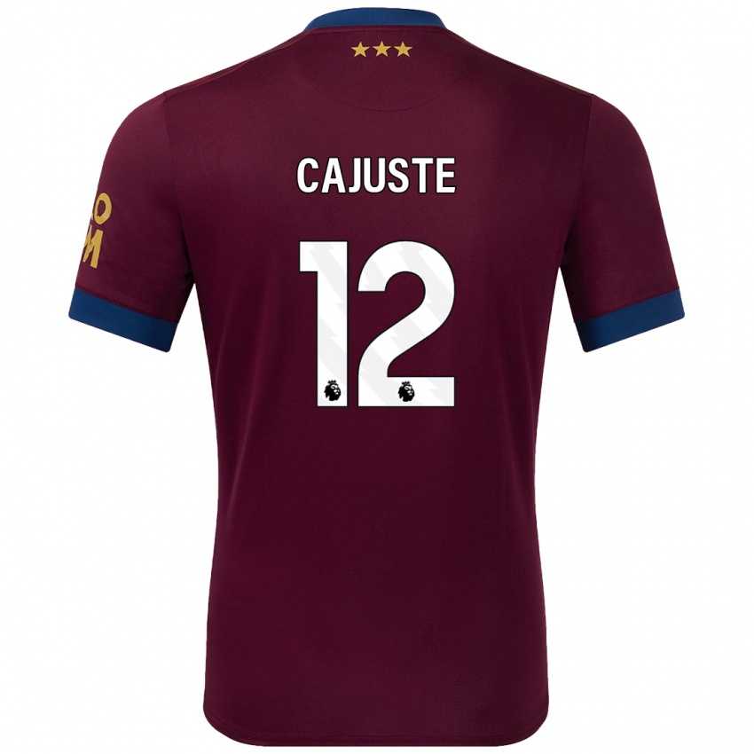 Niño Camiseta Jens Cajuste #12 Marrón 2ª Equipación 2024/25 La Camisa