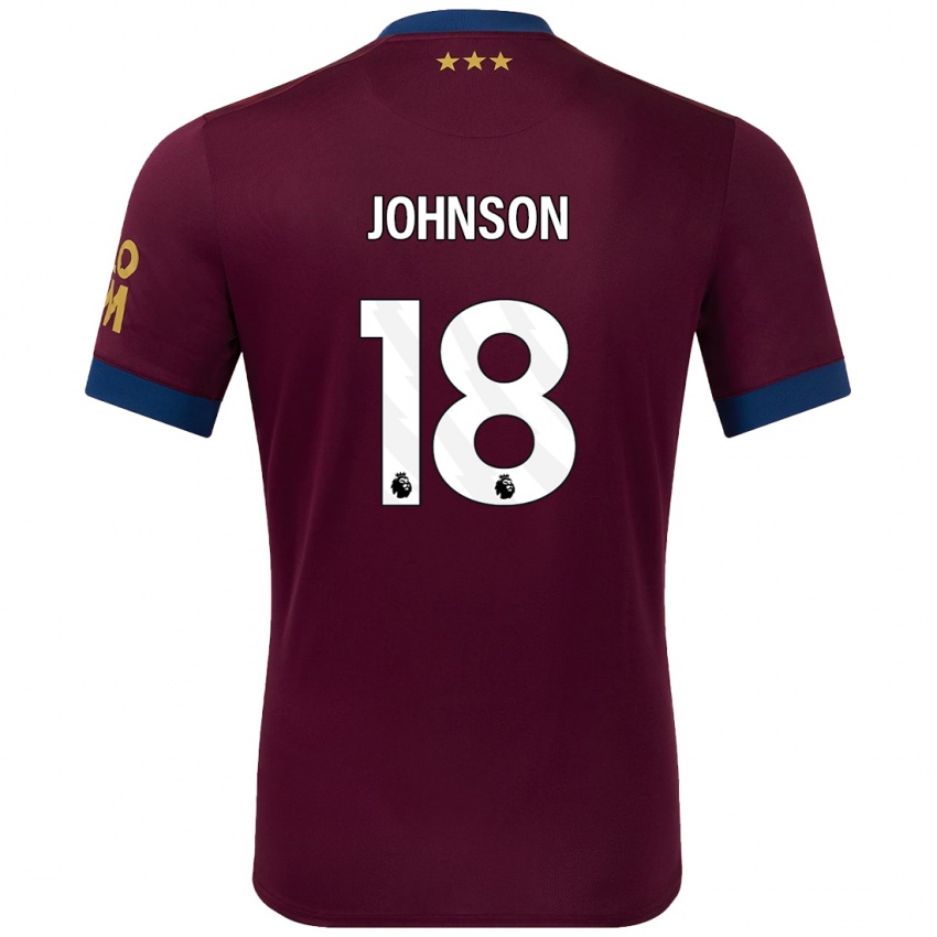 Niño Camiseta Ben Johnson #18 Marrón 2ª Equipación 2024/25 La Camisa