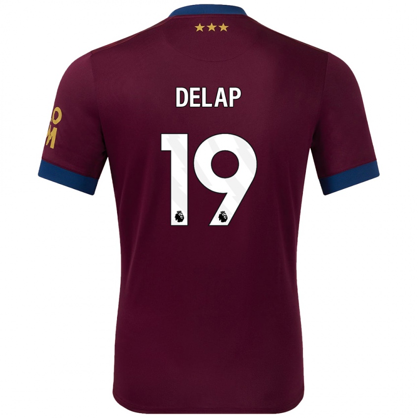 Niño Camiseta Liam Delap #19 Marrón 2ª Equipación 2024/25 La Camisa