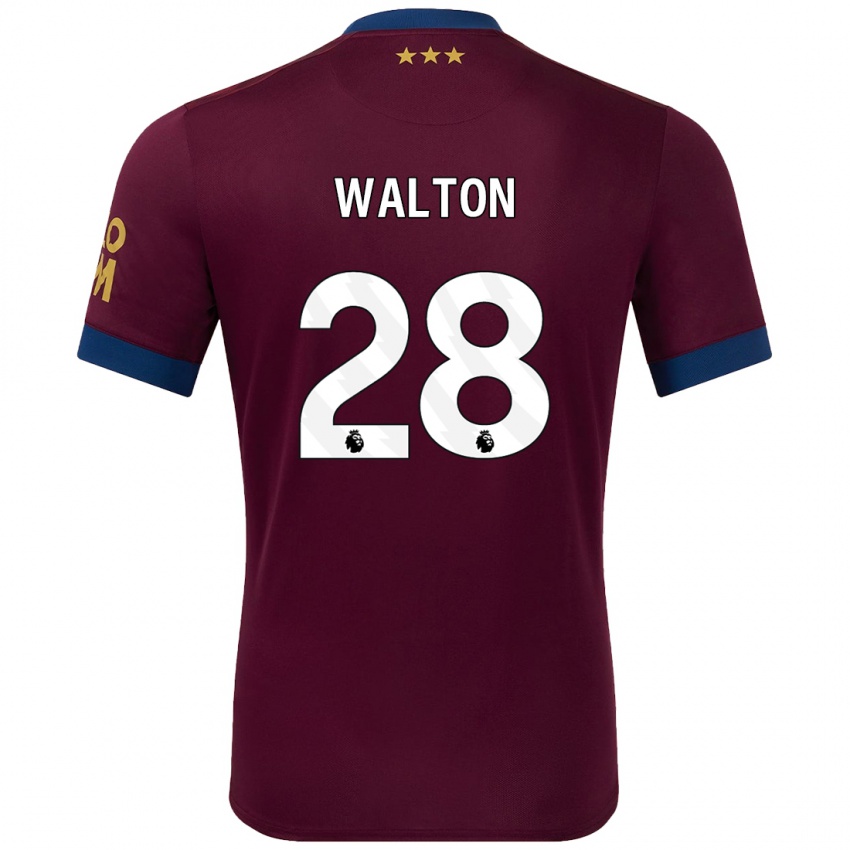 Niño Camiseta Christian Walton #28 Marrón 2ª Equipación 2024/25 La Camisa