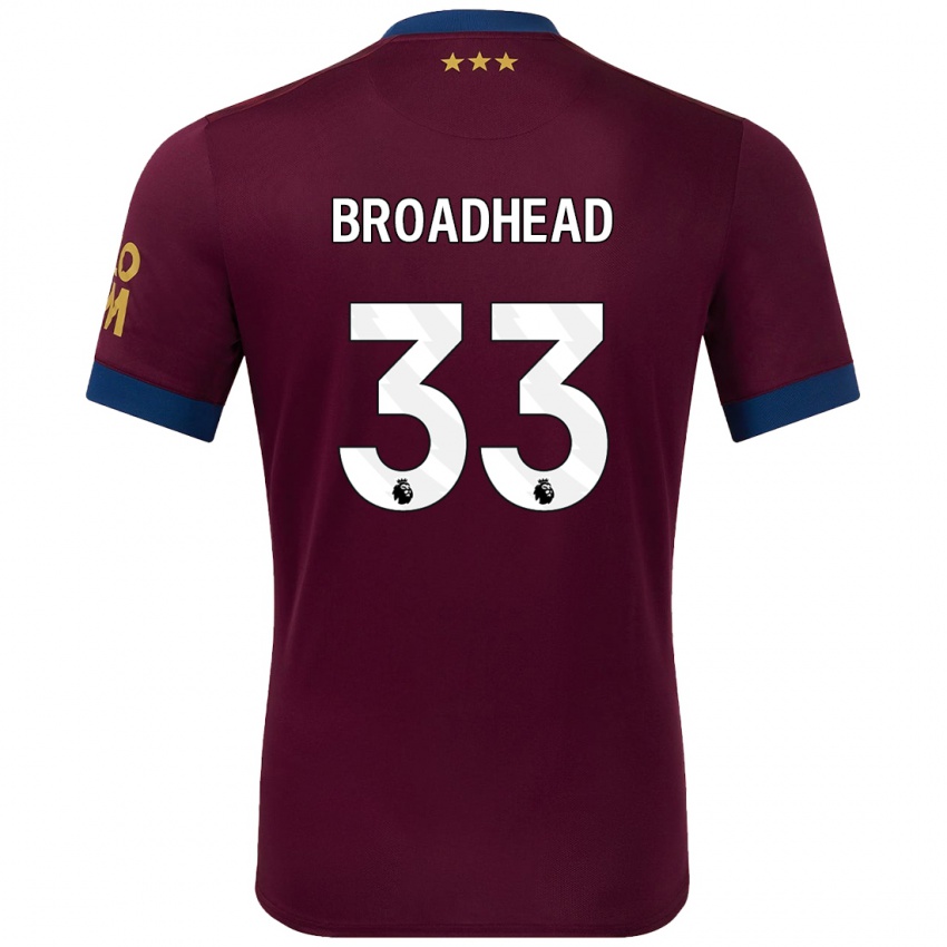 Niño Camiseta Nathan Broadhead #33 Marrón 2ª Equipación 2024/25 La Camisa