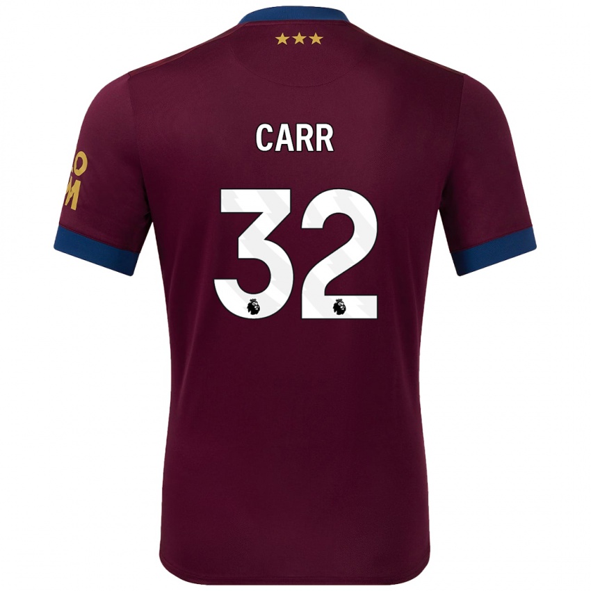 Niño Camiseta Ryan Carr #32 Marrón 2ª Equipación 2024/25 La Camisa