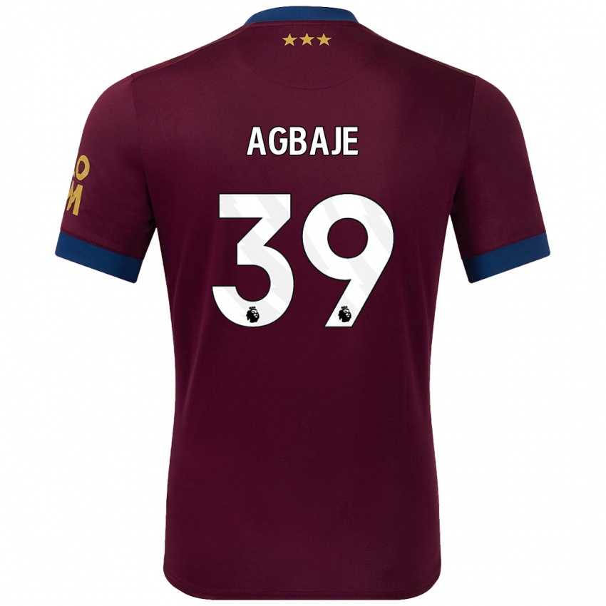 Niño Camiseta Edwin Agbaje #39 Marrón 2ª Equipación 2024/25 La Camisa