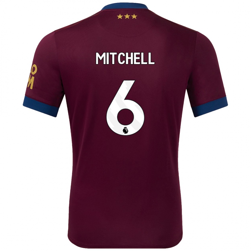 Niño Camiseta Leah Mitchell #6 Marrón 2ª Equipación 2024/25 La Camisa