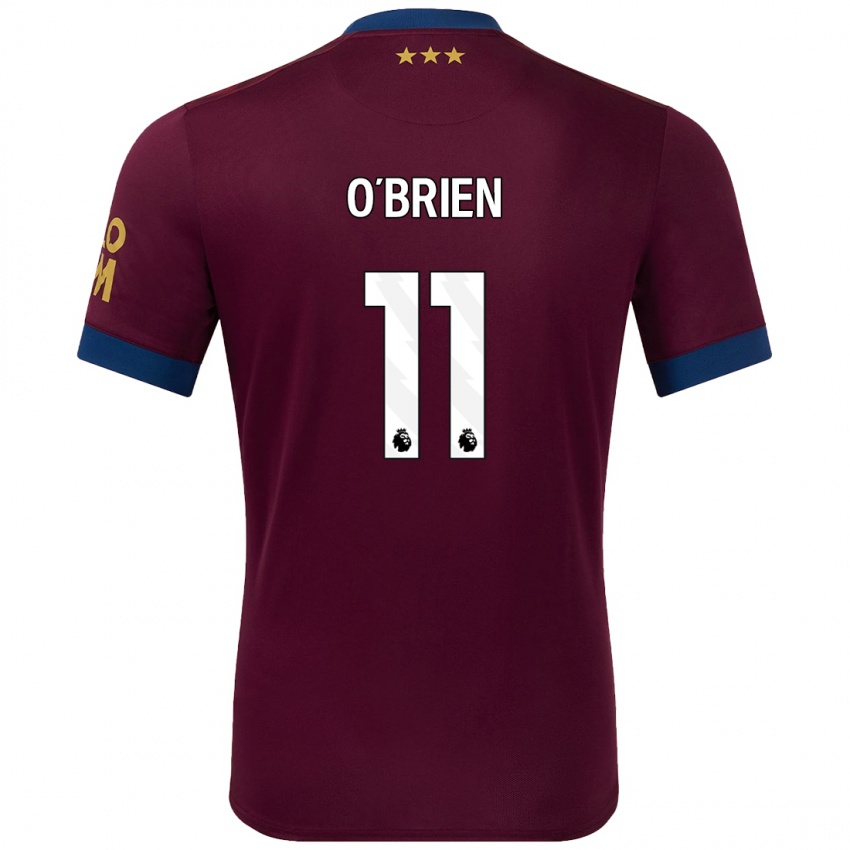 Niño Camiseta Lucy O'brien #11 Marrón 2ª Equipación 2024/25 La Camisa