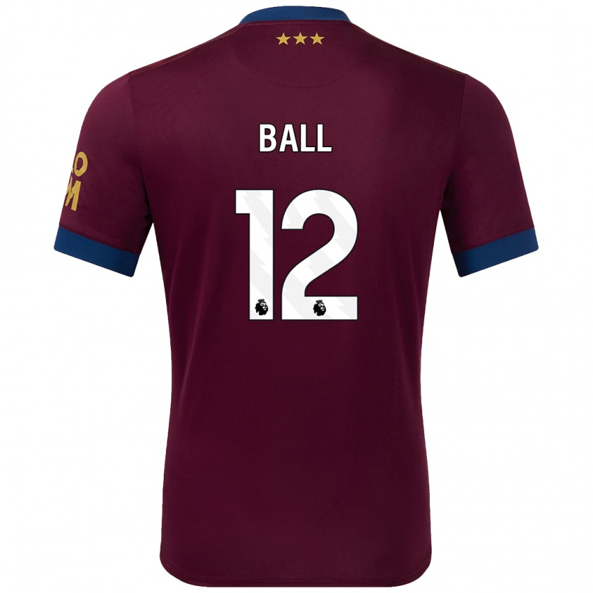 Niño Camiseta Dominic Ball #12 Marrón 2ª Equipación 2024/25 La Camisa