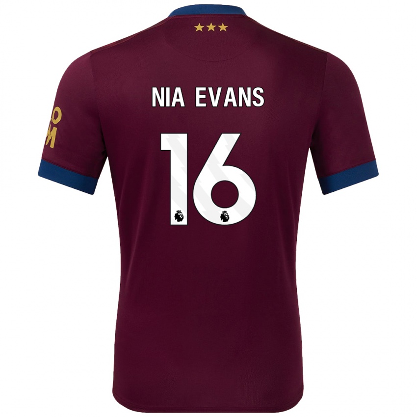 Niño Camiseta Nia Evans #16 Marrón 2ª Equipación 2024/25 La Camisa