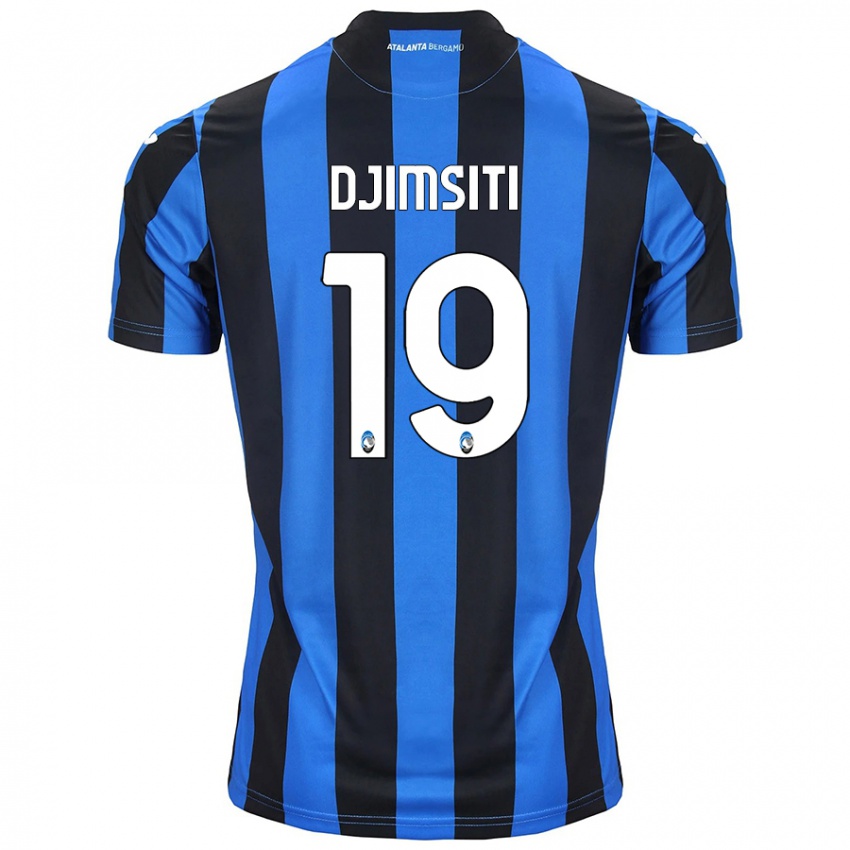 Hombre Camiseta Berat Djimsiti #19 Azul Negro 1ª Equipación 2024/25 La Camisa