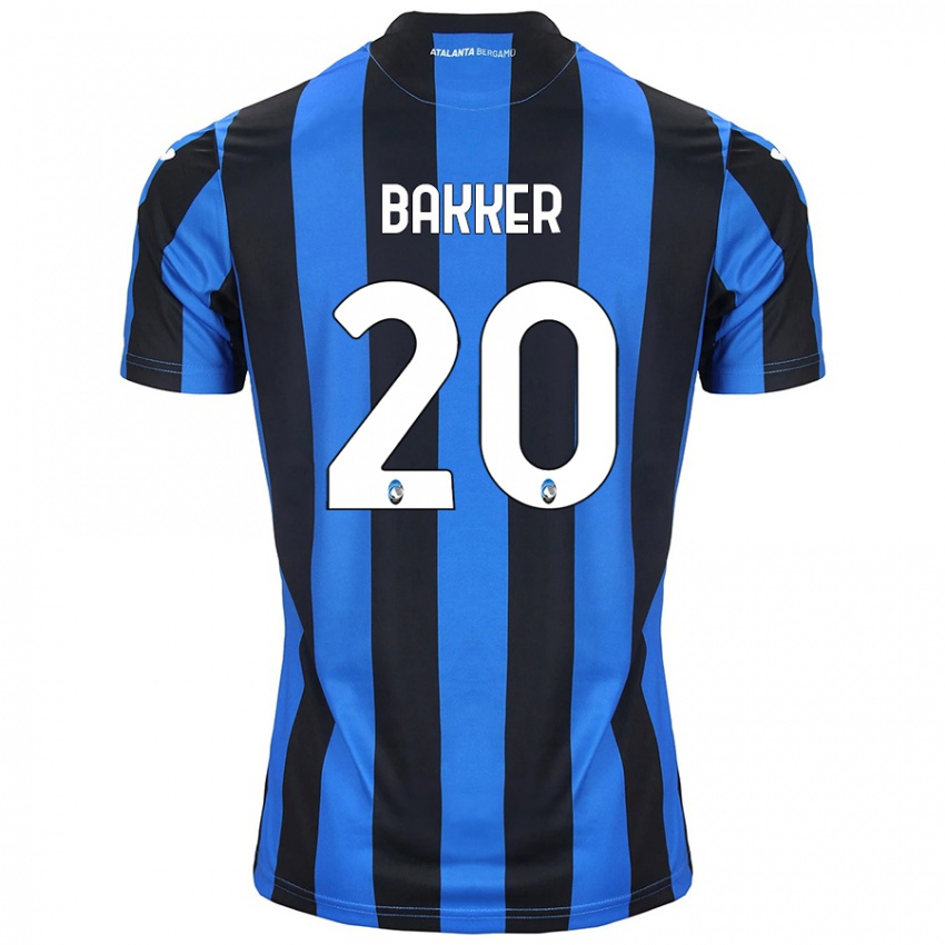 Hombre Camiseta Mitchel Bakker #20 Azul Negro 1ª Equipación 2024/25 La Camisa