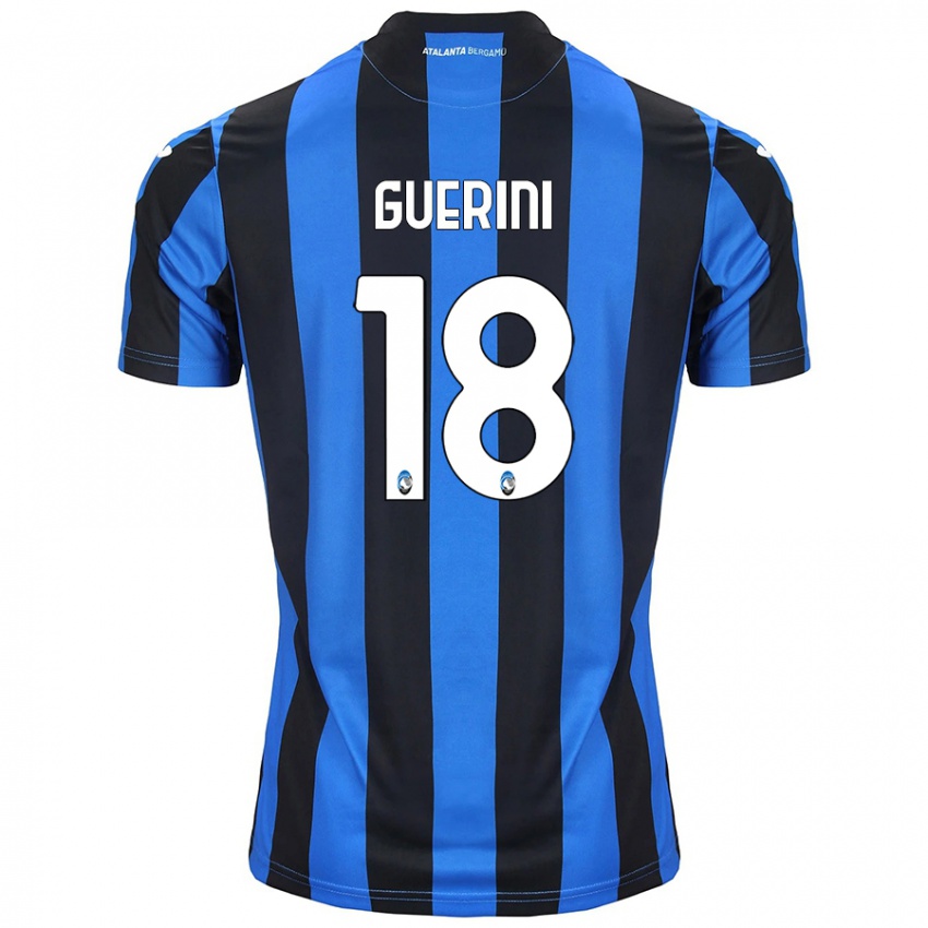 Hombre Camiseta Alessio Guerini #18 Azul Negro 1ª Equipación 2024/25 La Camisa