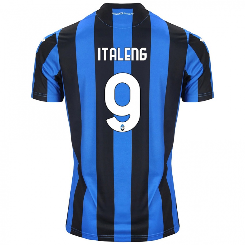 Hombre Camiseta Jonathan Italeng #9 Azul Negro 1ª Equipación 2024/25 La Camisa