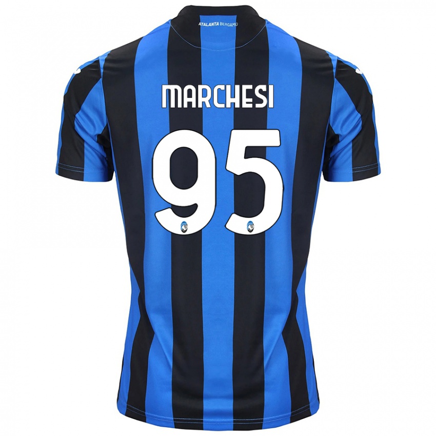 Hombre Camiseta Silvia Marchesi #95 Azul Negro 1ª Equipación 2024/25 La Camisa