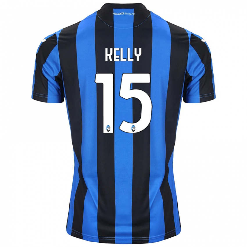 Hombre Camiseta Maegan Kelly #15 Azul Negro 1ª Equipación 2024/25 La Camisa