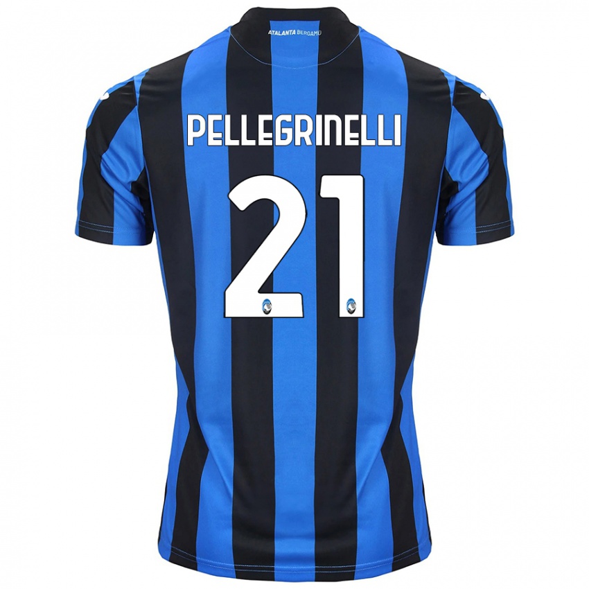 Hombre Camiseta Giorgia Pellegrinelli #21 Azul Negro 1ª Equipación 2024/25 La Camisa