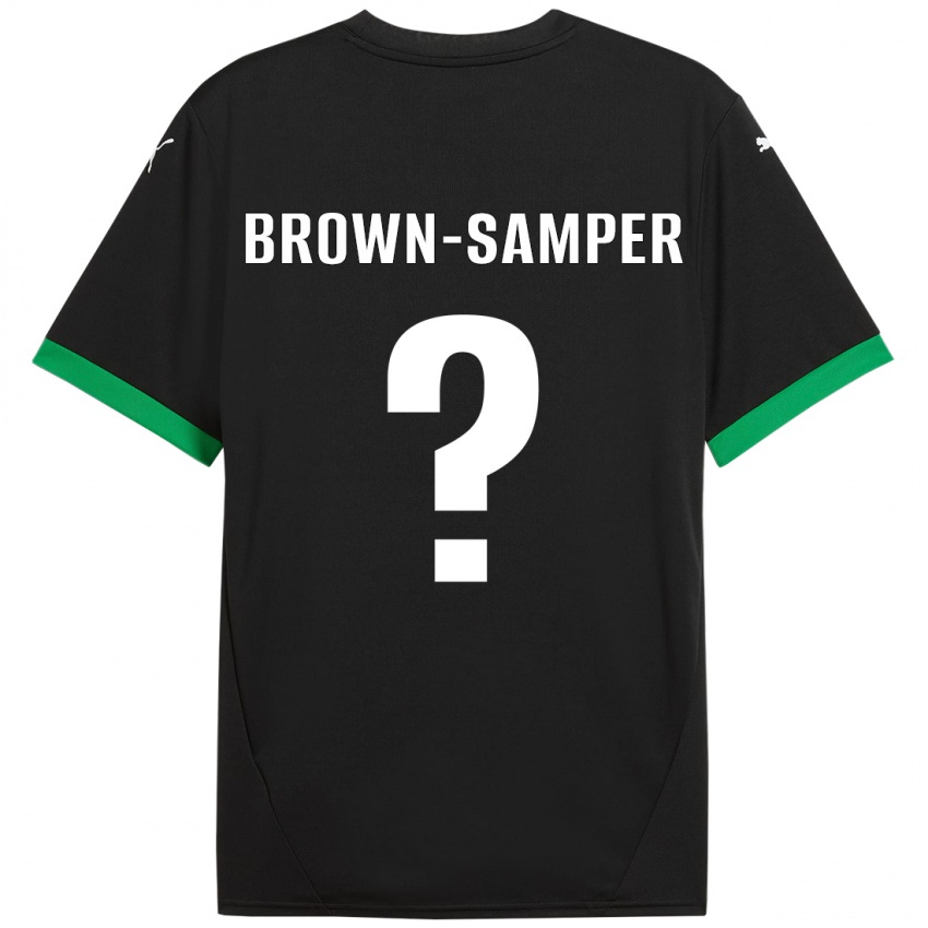 Hombre Camiseta Isaac Brown-Samper #0 Negro Verde Oscuro 1ª Equipación 2024/25 La Camisa