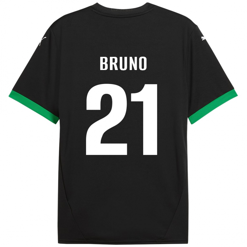 Hombre Camiseta Kevin Bruno #21 Negro Verde Oscuro 1ª Equipación 2024/25 La Camisa