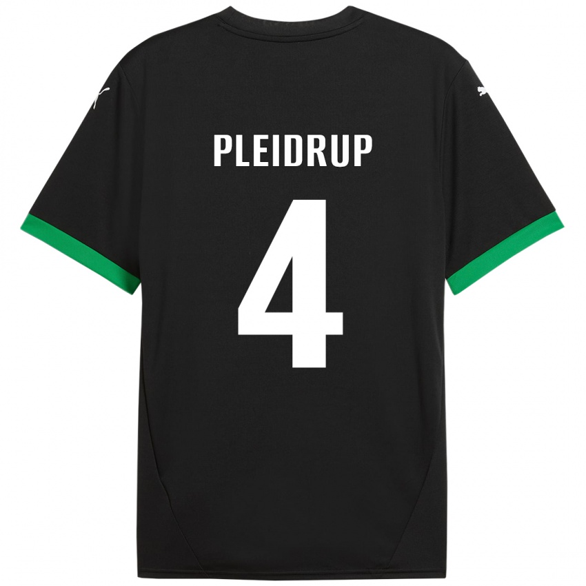 Hombre Camiseta Caroline Pleidrup #4 Negro Verde Oscuro 1ª Equipación 2024/25 La Camisa