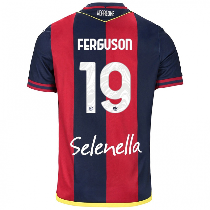 Hombre Camiseta Lewis Ferguson #19 Rojo Azul Real 1ª Equipación 2024/25 La Camisa