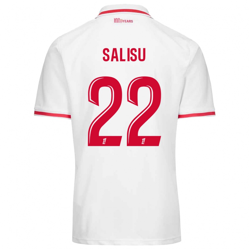 Hombre Camiseta Mohammed Salisu #22 Blanco Rojo 1ª Equipación 2024/25 La Camisa