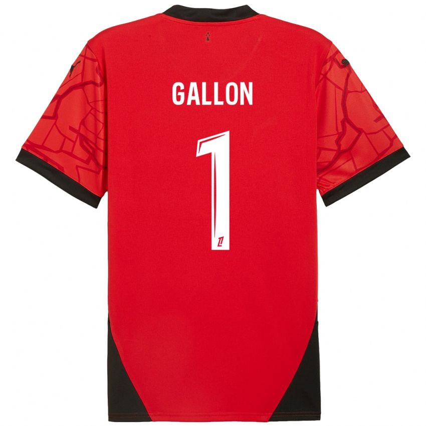 Hombre Camiseta Gauthier Gallon #1 Rojo Negro 1ª Equipación 2024/25 La Camisa