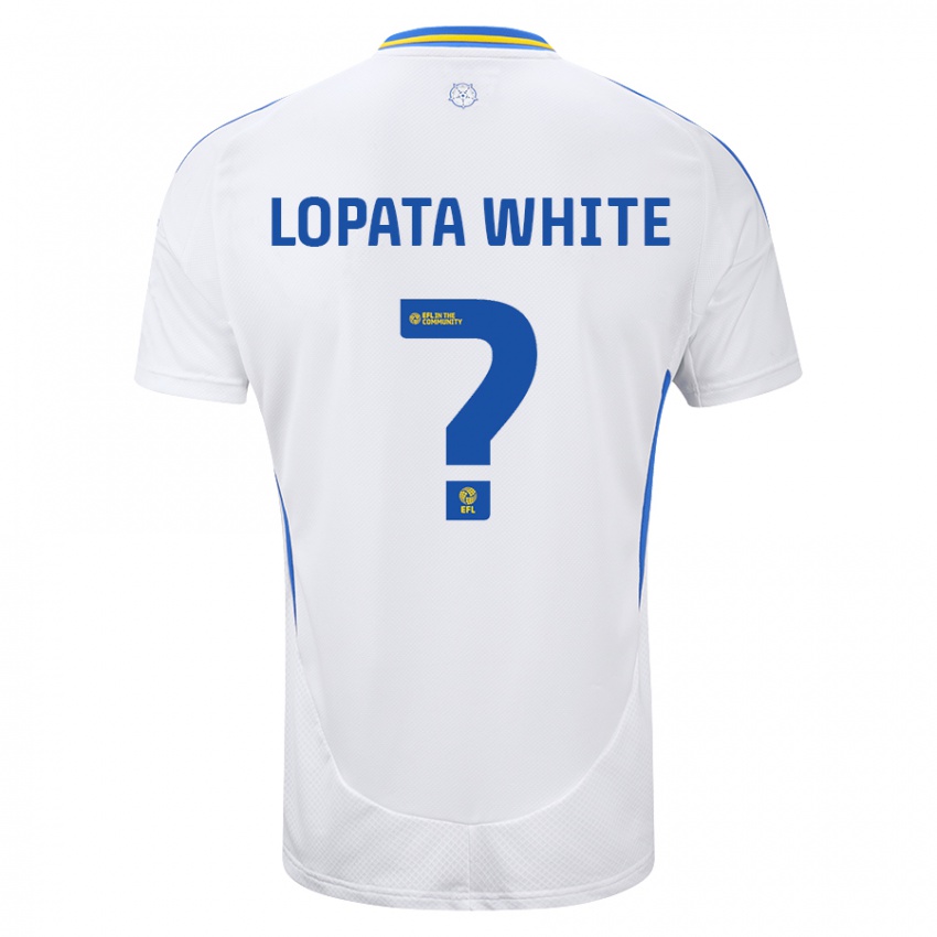 Hombre Camiseta Reuben Lopata-White #0 Blanco Azul 1ª Equipación 2024/25 La Camisa