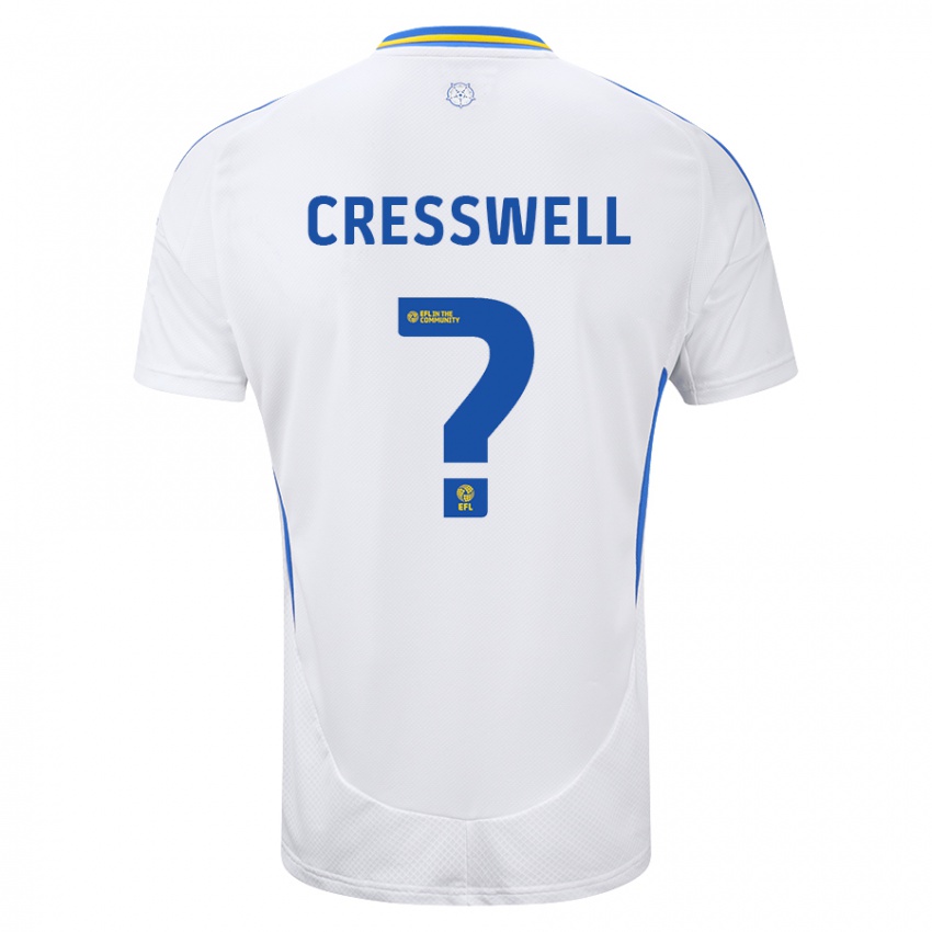 Hombre Camiseta Alfie Cresswell #0 Blanco Azul 1ª Equipación 2024/25 La Camisa