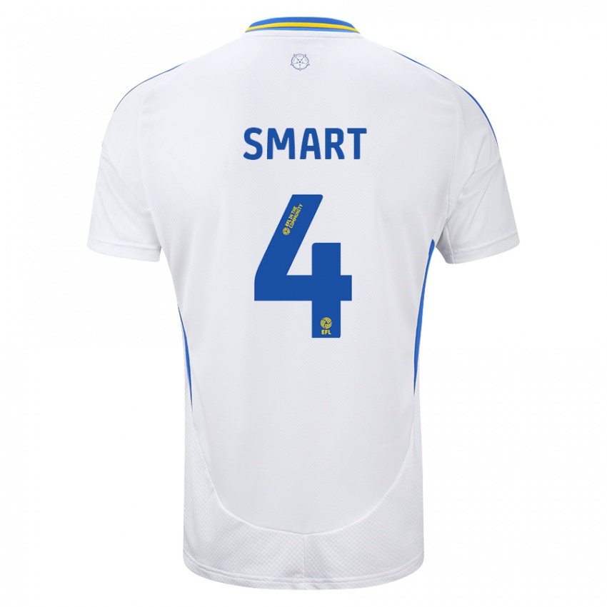 Hombre Camiseta Olivia Smart #4 Blanco Azul 1ª Equipación 2024/25 La Camisa