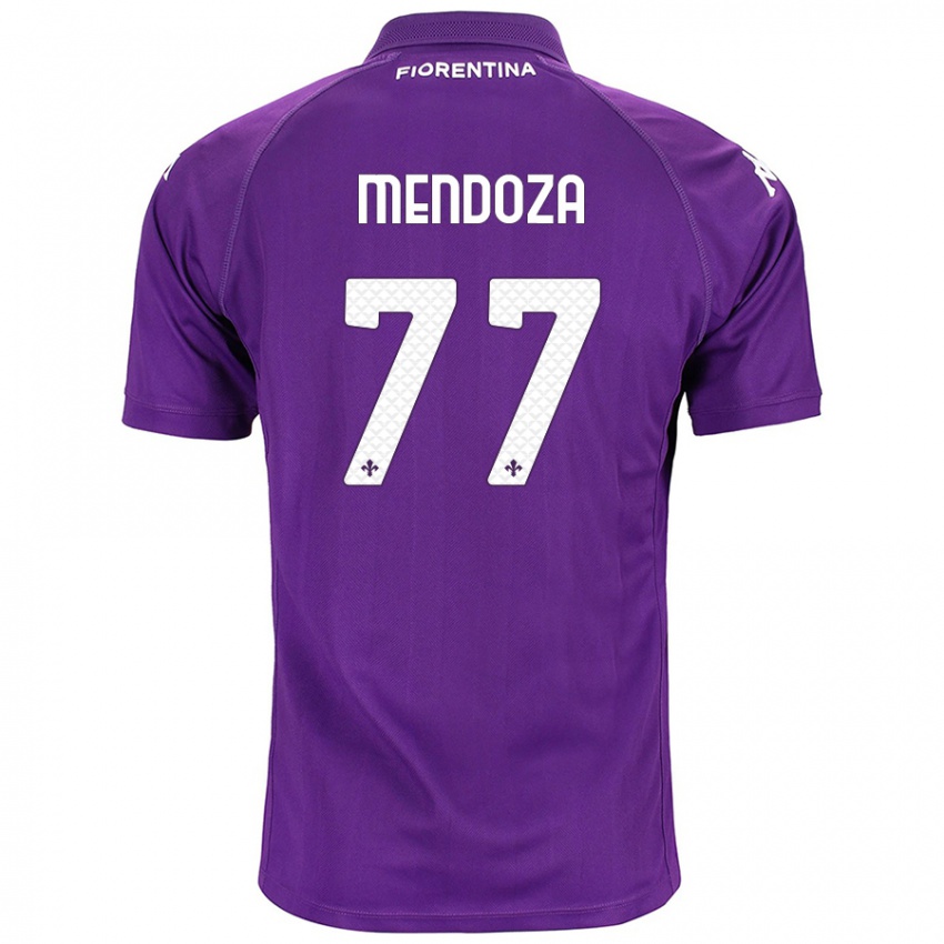 Hombre Camiseta William Mendoza #77 Morado 1ª Equipación 2024/25 La Camisa