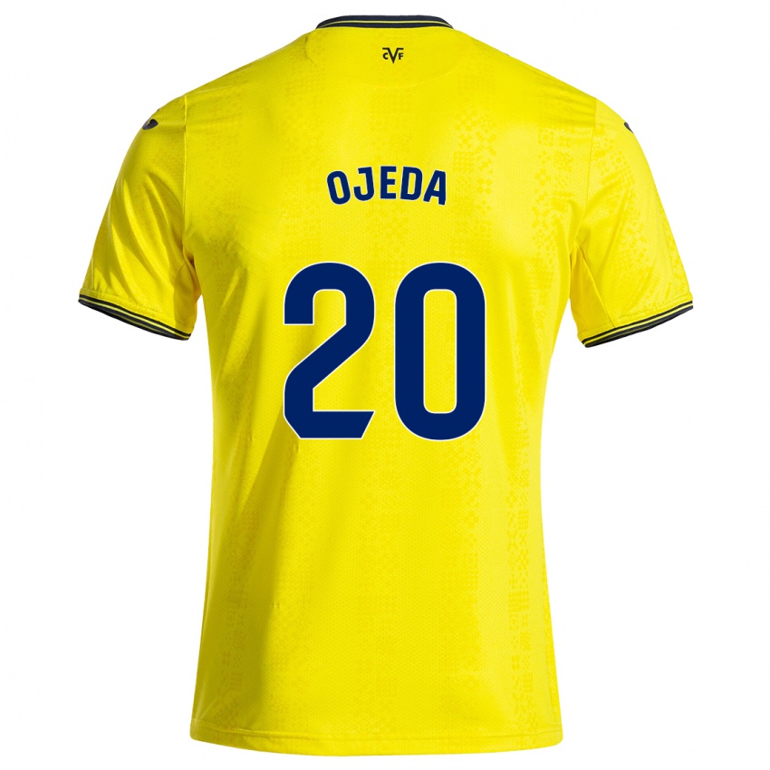 Hombre Camiseta Thiago Ojeda #20 Amarillo Negro 1ª Equipación 2024/25 La Camisa