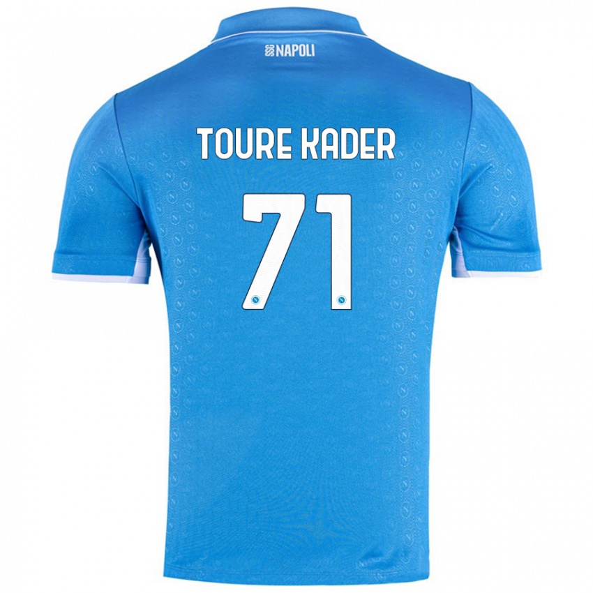 Hombre Camiseta Aziz Toure Kader #71 Azul Cielo 1ª Equipación 2024/25 La Camisa