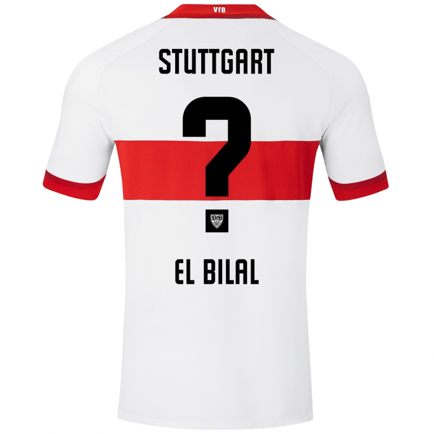 Hombre Camiseta El Bilal Touré #0 Blanco Rojo 1ª Equipación 2024/25 La Camisa