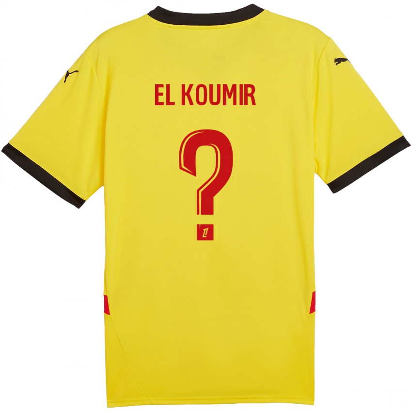 Hombre Camiseta Kaïna El Koumir #0 Amarillo Rojo 1ª Equipación 2024/25 La Camisa