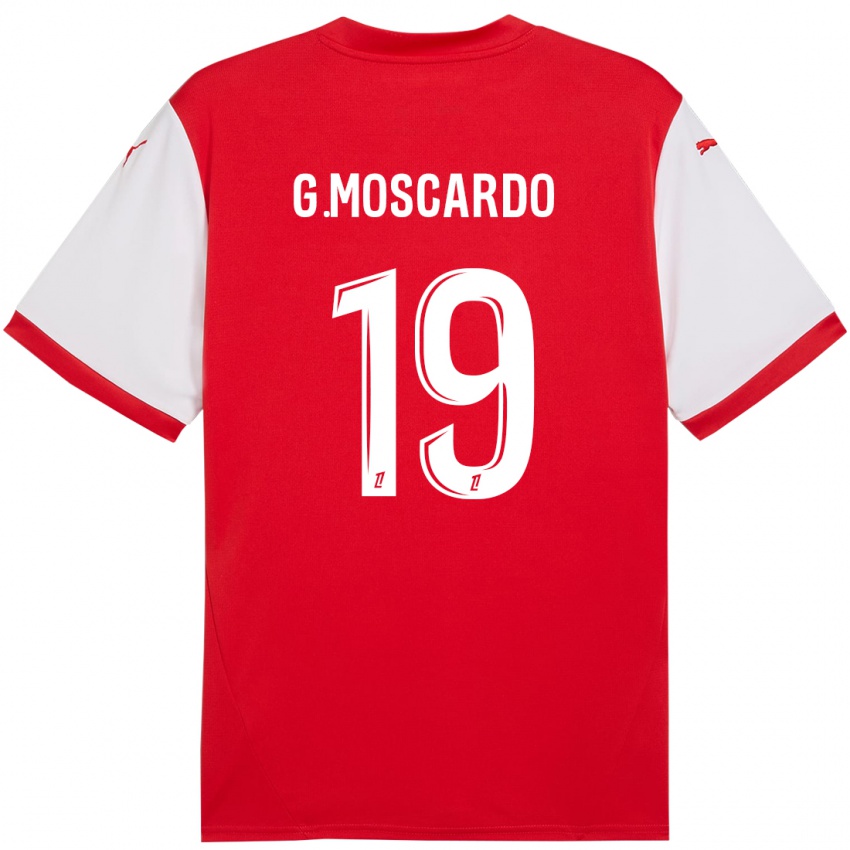 Hombre Camiseta Gabriel Moscardo #19 Rojo Blanco 1ª Equipación 2024/25 La Camisa