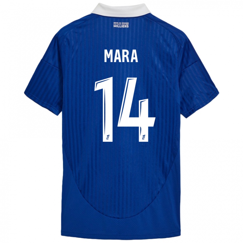 Hombre Camiseta Sékou Mara #14 Azul Blanco 1ª Equipación 2024/25 La Camisa