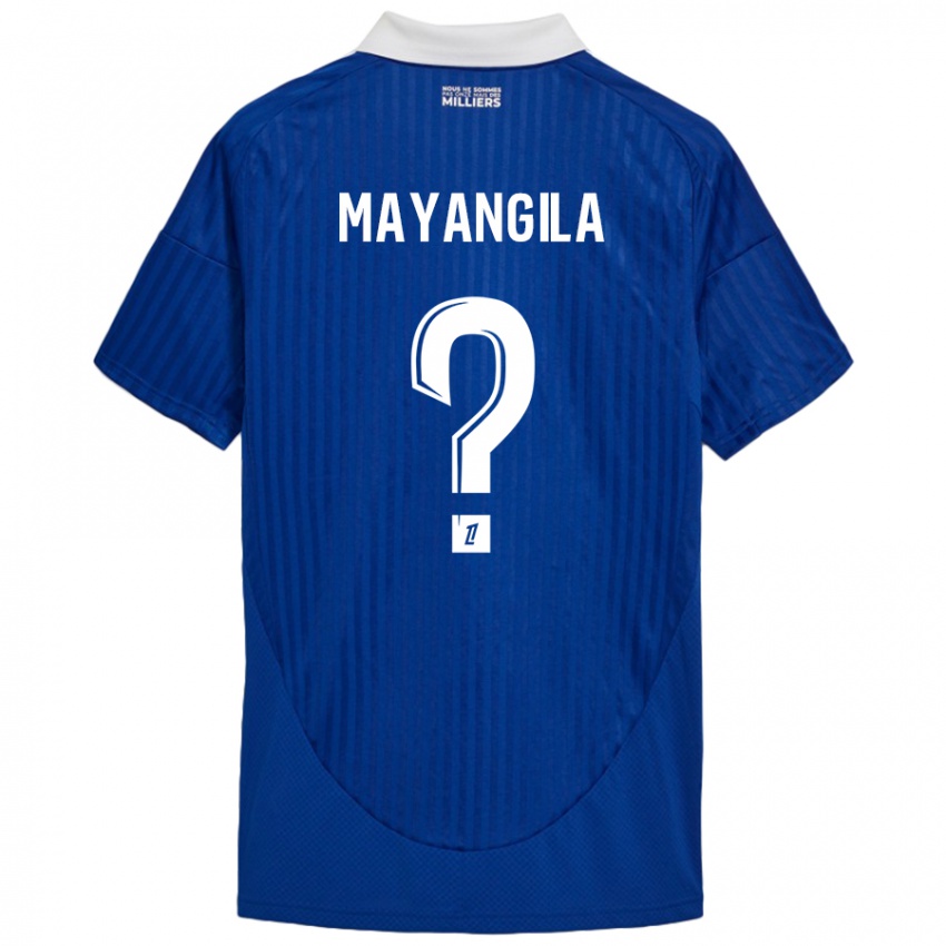 Hombre Camiseta Ryan Tutu Mayangila #0 Azul Blanco 1ª Equipación 2024/25 La Camisa