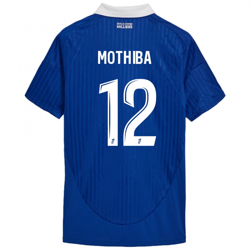 Hombre Camiseta Lebo Mothiba #12 Azul Blanco 1ª Equipación 2024/25 La Camisa