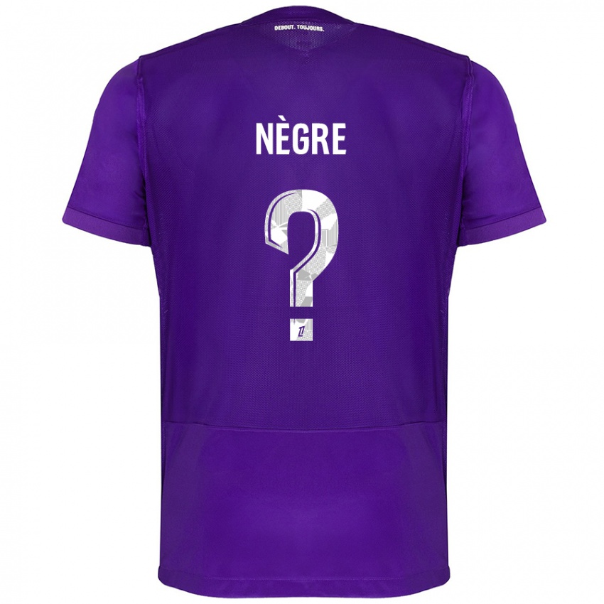 Hombre Camiseta Thibo Nègre #0 Morado Blanco 1ª Equipación 2024/25 La Camisa