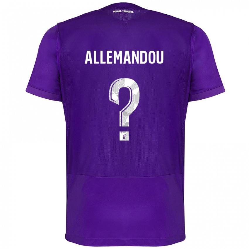 Hombre Camiseta Teddy Allemandou #0 Morado Blanco 1ª Equipación 2024/25 La Camisa