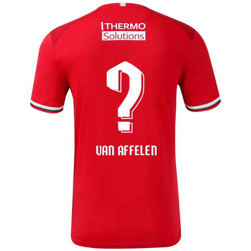 Hombre Camiseta Pim Van Affelen Van Saemsfoort #0 Rojo Blanco 1ª Equipación 2024/25 La Camisa